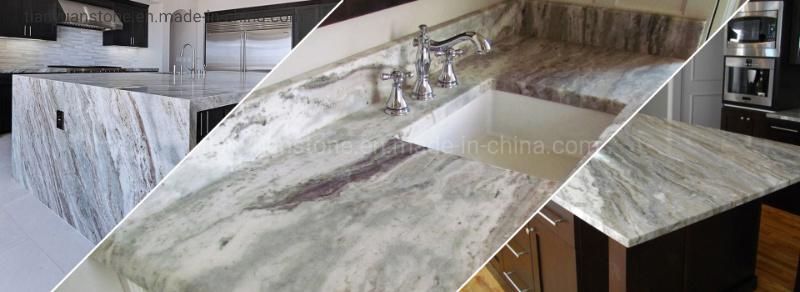 White Marble Arabescato Slab Stone Countertop Vanity Top for Kitchen/Backsplash/Bathroom
