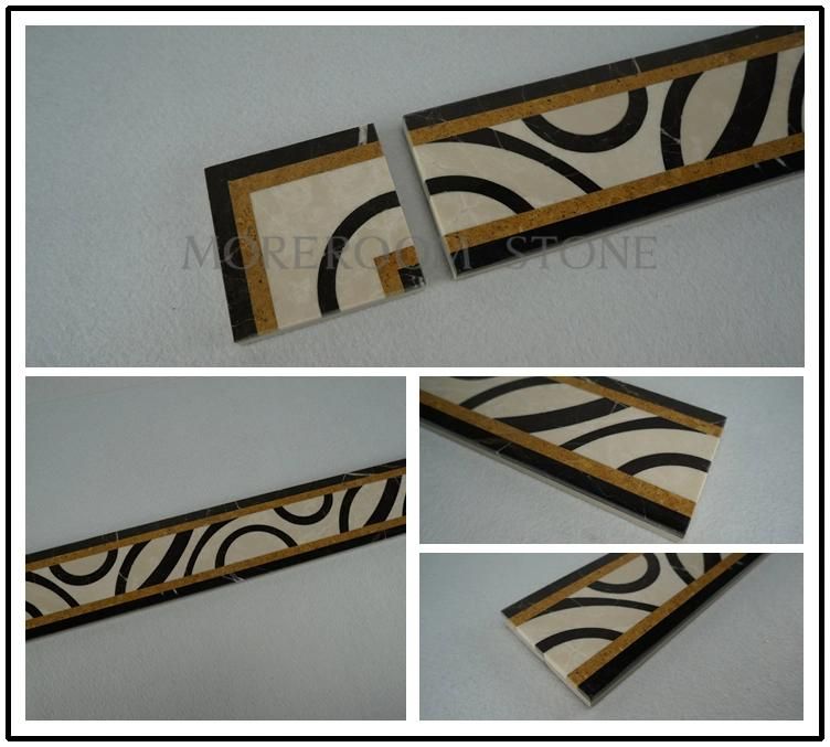 Foshan Factory Marble Border Design Flooring Decoration