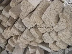 G682 Yellow Tumbled Granite Cube Paving Stone