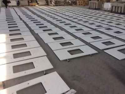 Super White 20mm Thickness Artificial Quartz Surface Stone for Kitchen Counter Top