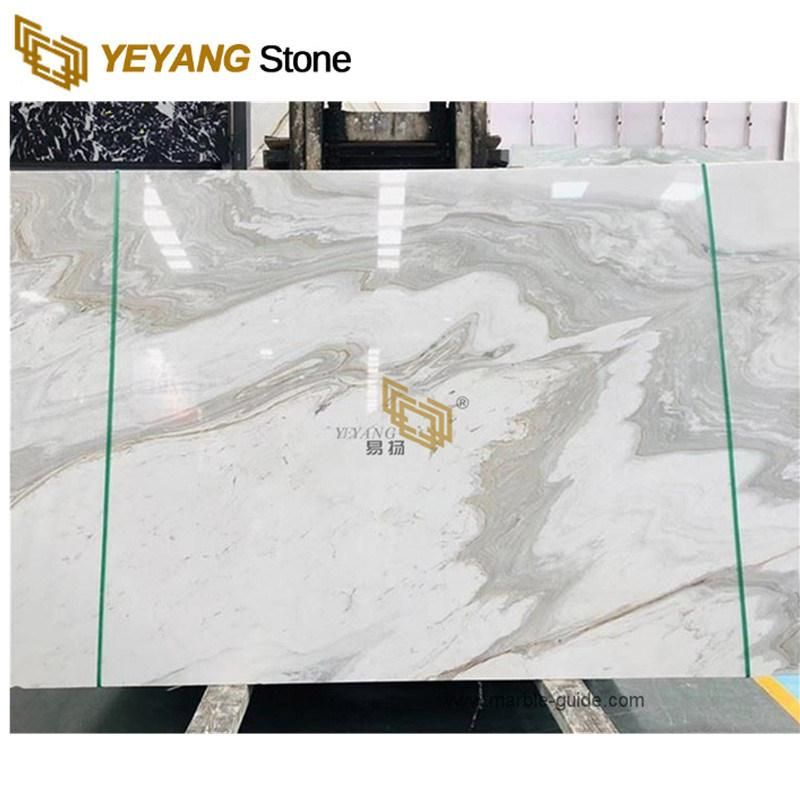 China Landscape White Marble for Kitchen Island/Countertop/Hotel/Vanity Wholesale Marble Price