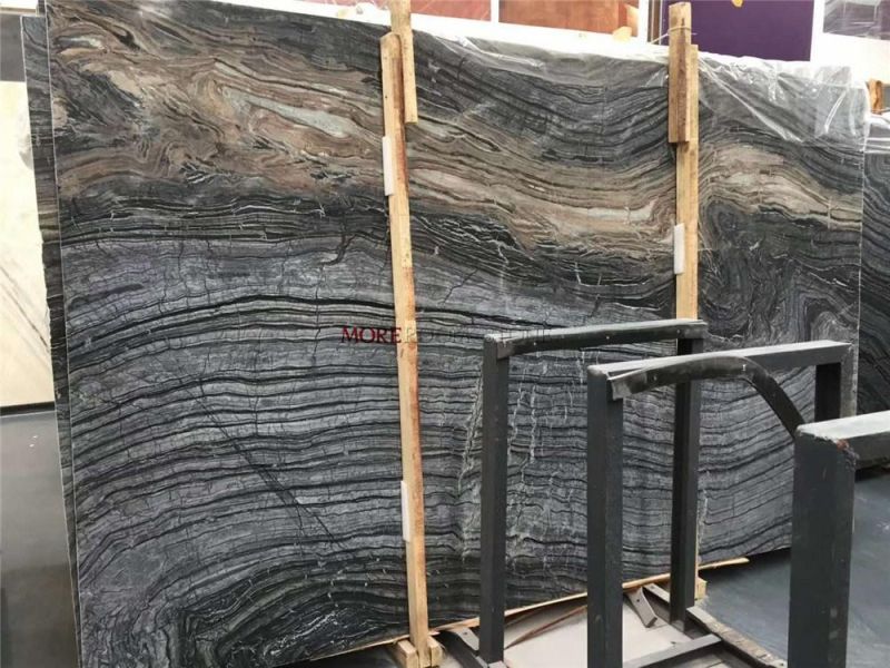 China Style Ancient Black Wooden Grain Marble Wholesale Price