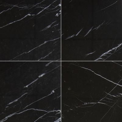 Nero Marquina Polished Black with White Veins Marble Tile