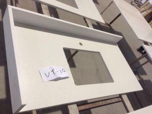 White Mirror Fleck Quartz-P007-Countertop and Vanitytop