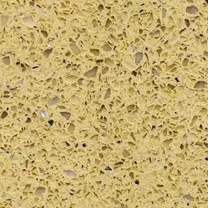 KF-014 Yellow Galaxy Quartz Stone Slab