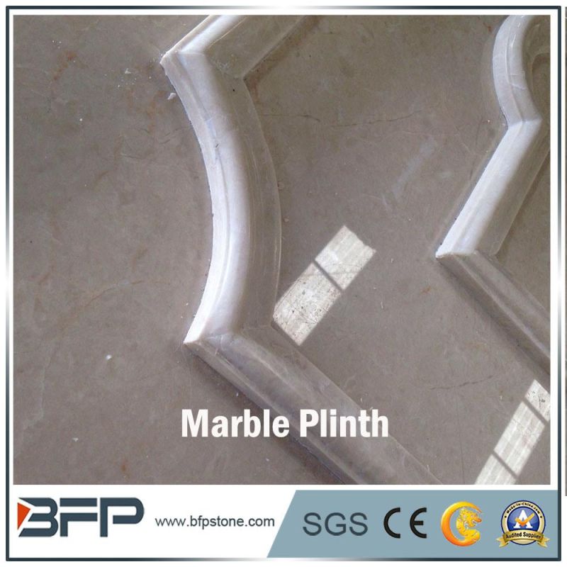 Cheap Polished Beige Marble for Plinth and Interior Wall Decoration Frame