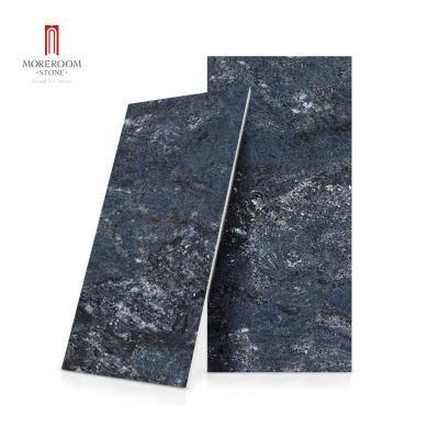 Large Format Blue Porcelain Stone Alternative Marble