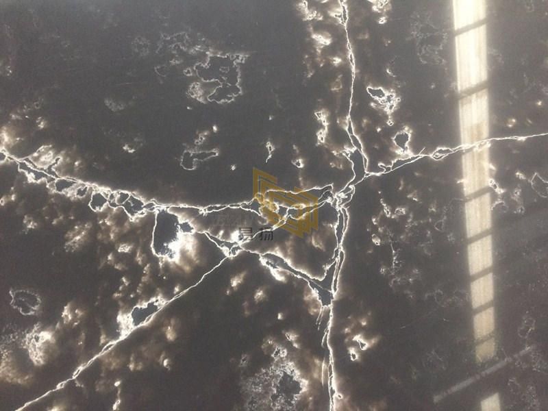 Buy Black Artificial Quartz for Slab/Countertop/Coffee Table/Bathroom Vanity/Floor Wall Tile for Decoration