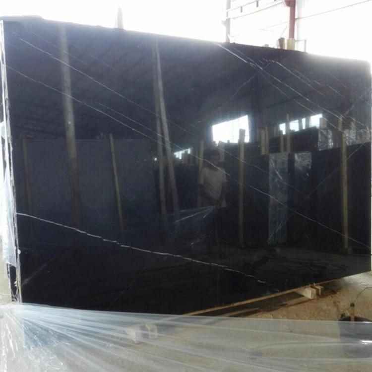 Cheapest Black Nero Marquina Marble Tiles for Villa, Hotel Projects