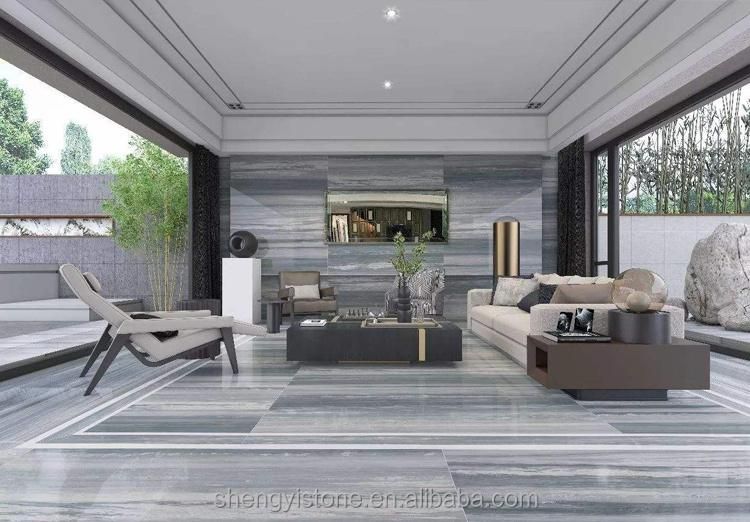Italian Palissandro Blue Marble Stones Book Match Marble Palissandro Blue with Brown Blue Veins Polished Big Slab and Ties