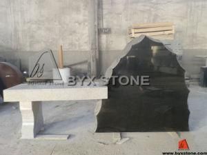 Granite Irregular Shape Bench Monument / Memorial Bench Tombstone