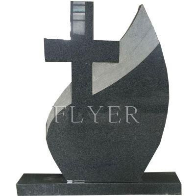 Cheapest Romania Cross Headstone Monuments and China Grey Granite Funeral Tombstone