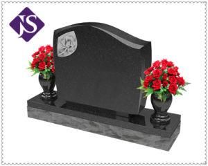 Factory Price Cheap Double Tombstones/Monuments with Tree and Vase