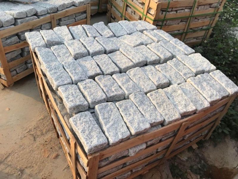 Light Grey/Dark Grey/Beige/Black/Pink Granite Cubes/Cobble Stones Flamed Surface Anti Slip