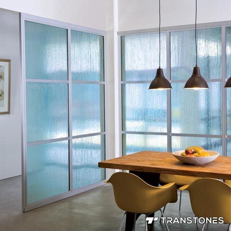 Blue Home Decorated Material Translucent Acrylic Door Panel