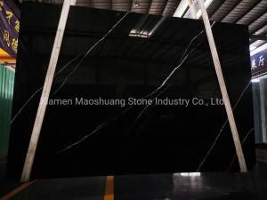 Polished Black Marble Slab for Wall Tiles/Countertop/Stairs