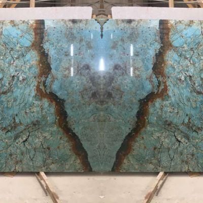 Polished Green Marble Bookmatch Slabs for Interior Decoration Bathroom Kitchen Floor Wall