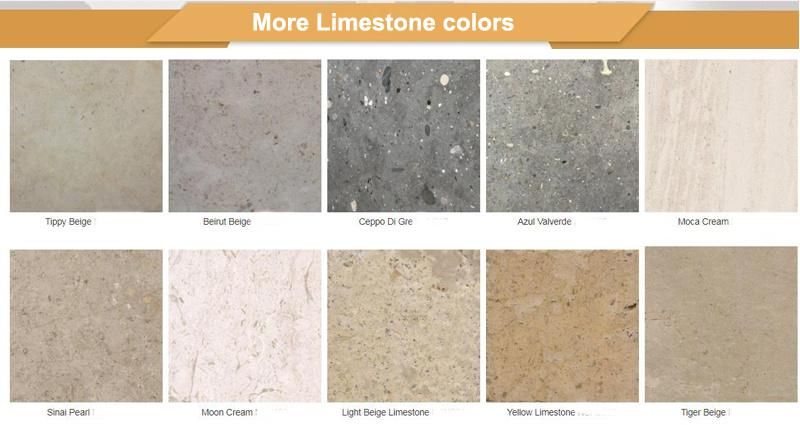 Beige Limestone Flooring Tiles Pavers for Exterior Decoration
