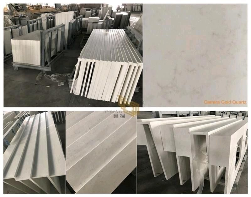 Artificial Quartz Tile/Slab White Stone Countertop/Kitchen/Bathroom/Vanity Top Design