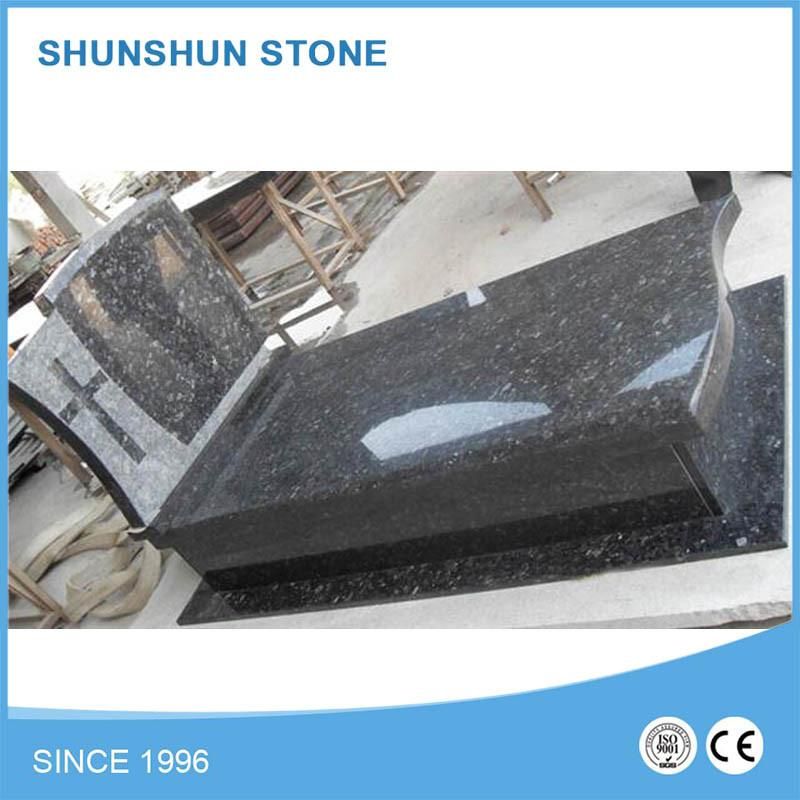 Angle Heart Shape Black Granite Tombstone/ Headstone/ Momument Stone