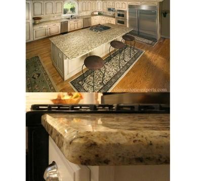 High Polished Giallo Ornamental Golden Granite Kitchen Countertop for Hotel