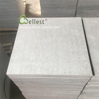Flamed Finish White Marble Quartizte Anti Slip Stone Paving for Exterior and Pool Deck