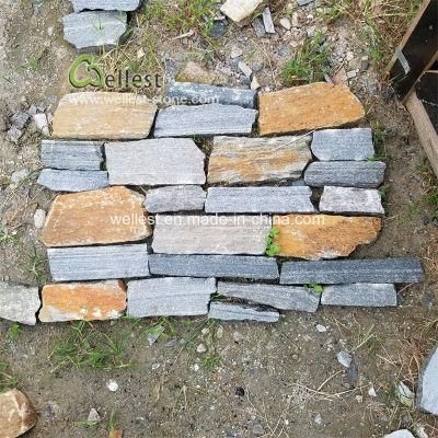 Random Blue Quartzite Loose Field Stone L Shape Corner for Outdoor Wall Cladding
