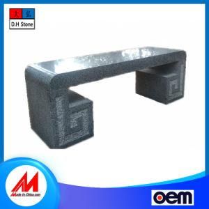 Professional Production Chinese Polished Light Grey Granite Garden Stone Bench