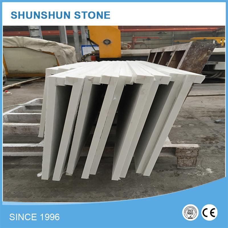 Artificial White Calacatta Quartz Stone Table Top for Kitchen Furniture