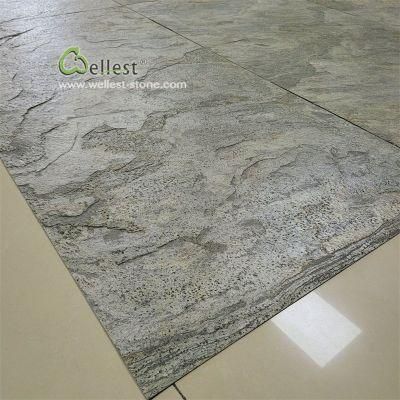 New Material Natural Flexible and Super Thin Stone Green Veneer Stone Panel for Indoor