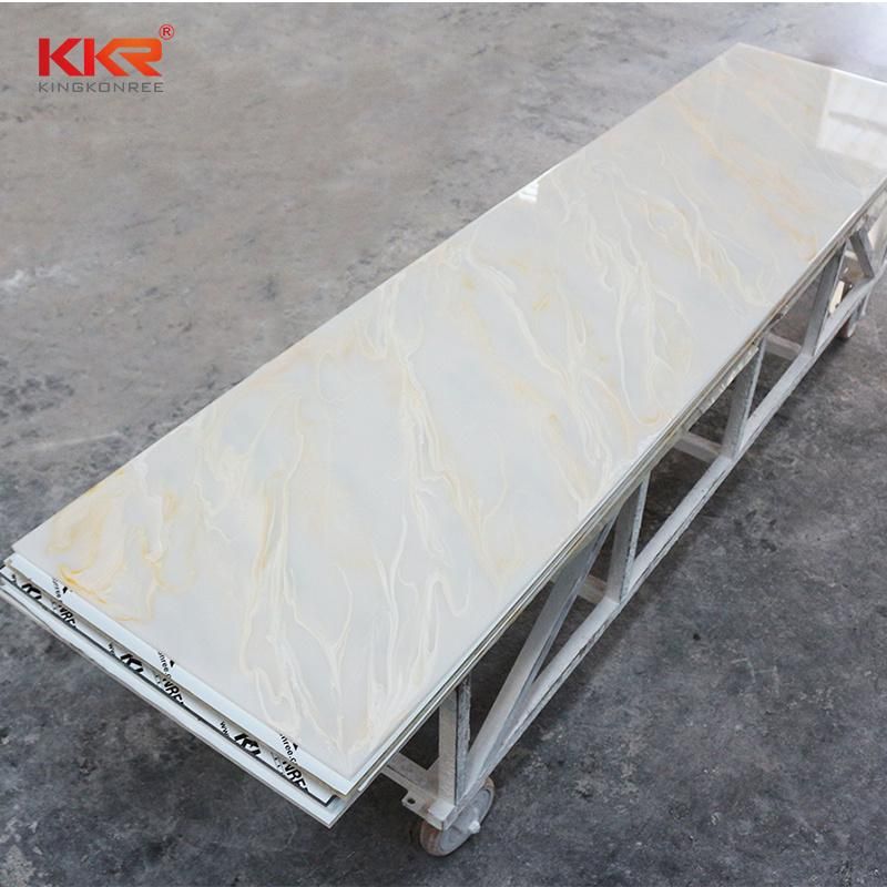 Translucent Aluminum Solid Surface Sheet PMMA Resin Stone for Wall Panels Factory