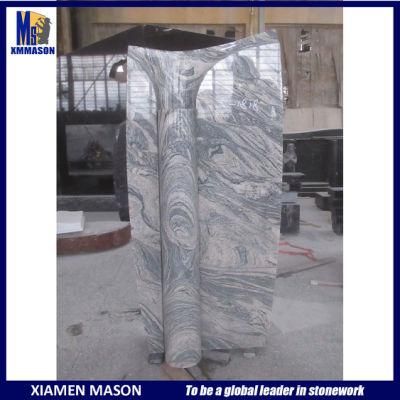 China White Granite Unique Tombstone with Competitive Price