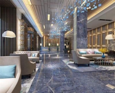 Commercial Floor and Wall Design Blue Marble Stone for Home Decor