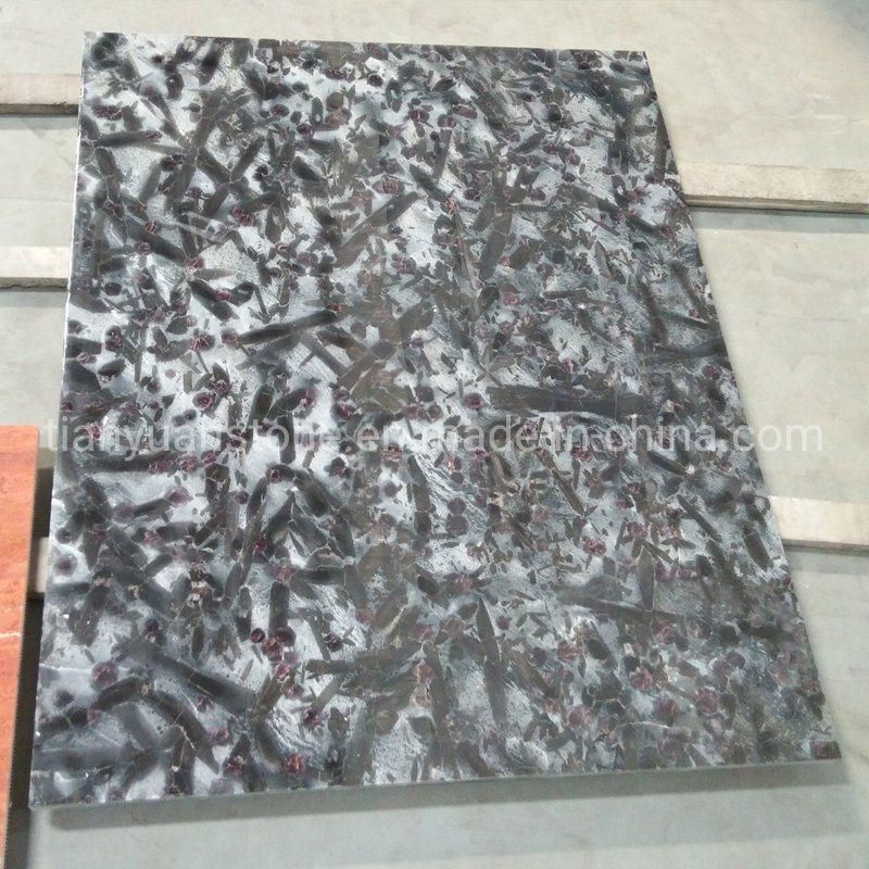Italy Black Night Rose Granite Wall Stone Tile