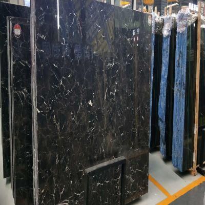 Hot Sale Light Emperador Dark Coffee Brown Marble Slab with White Veins Polished Wall Background
