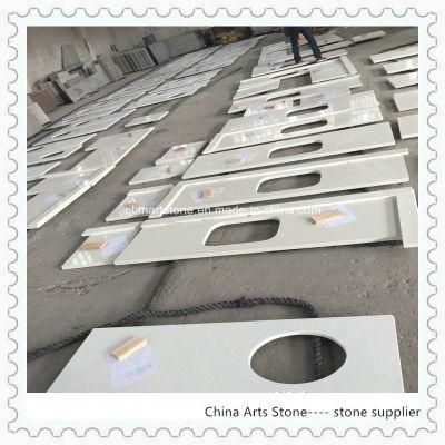 White Quartz Solid Surface Kitchen Countertops