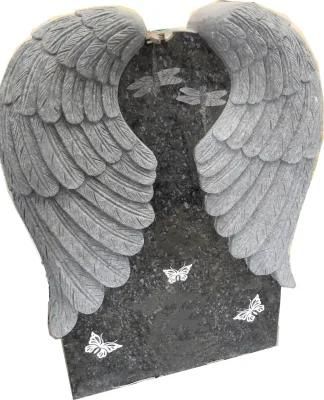 American Monuments Black Granite Wings Monuments Dragonfly Headstone Factory Direct