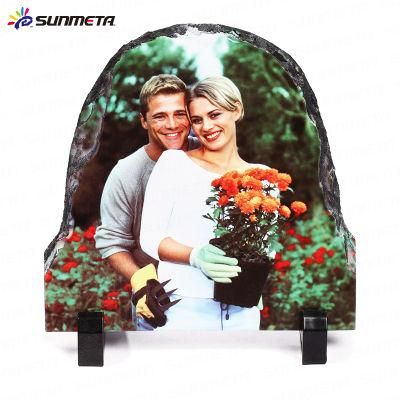 Directly Factory Semicircle Sublimation Coated Blank Rock Slate (SH01)