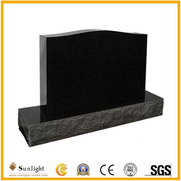 European/Russian/American Style Black Granite/Marble Tombstone Monument with Custom Design