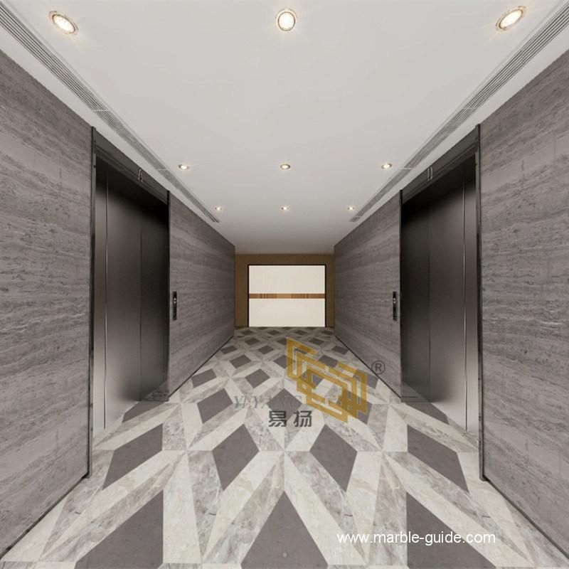 Natural Gray Wood Marble Stone Slab for Floor Tile/Wall Tiles/Kitchen/Bathroom/Building Material