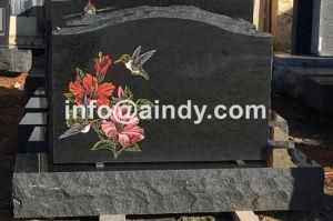 Natural Blue Limestone Tombstone