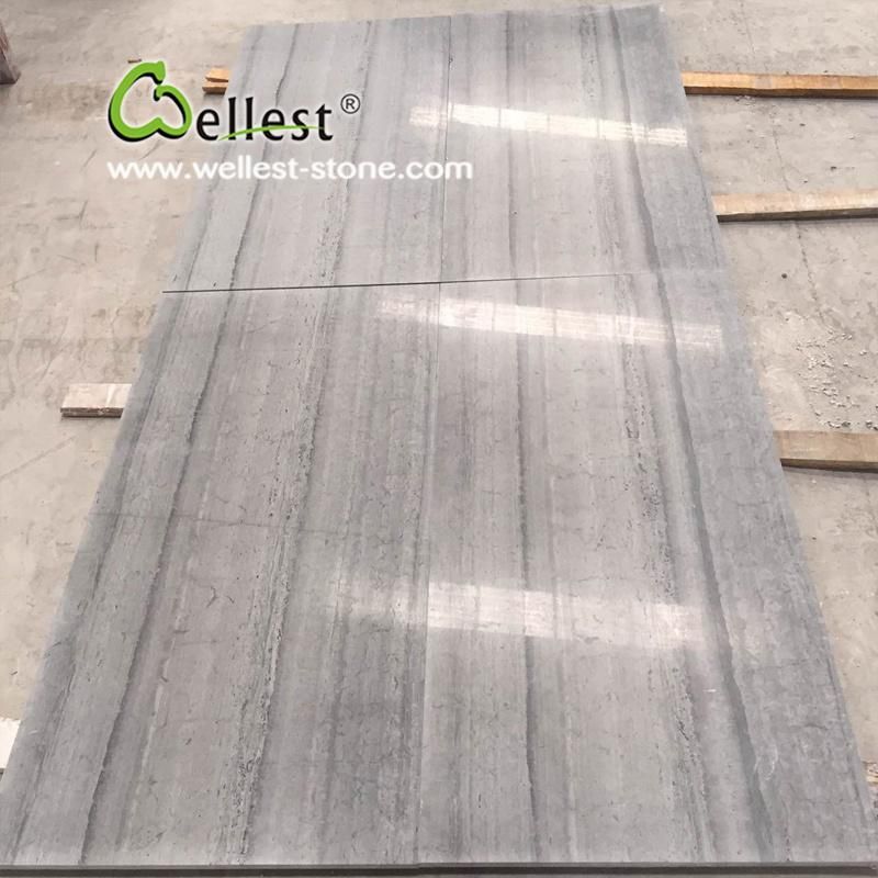 Blue Wood Vein Marble for Hotel Flooring/Wall Cladding Slab