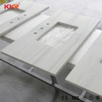 Kkr Custom Made Solid Surface Corian Artificial Stone Bathroom Vanity Top