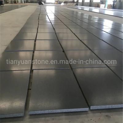 Leather Surface Finished Black Granite for Wall Floor Countertop/Vanity Tops