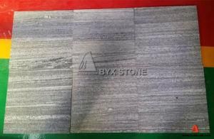 Nero Santiago (vein cut) Grooved Granite Tiles for Outside Paving