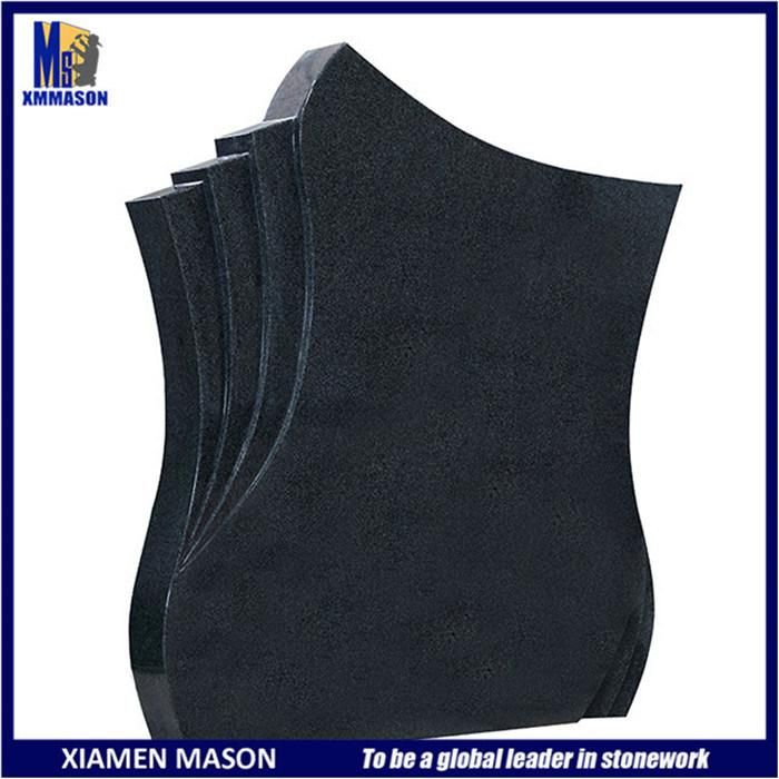 Fujian Made High Polishing Black Granite Gravestones with Modern Design