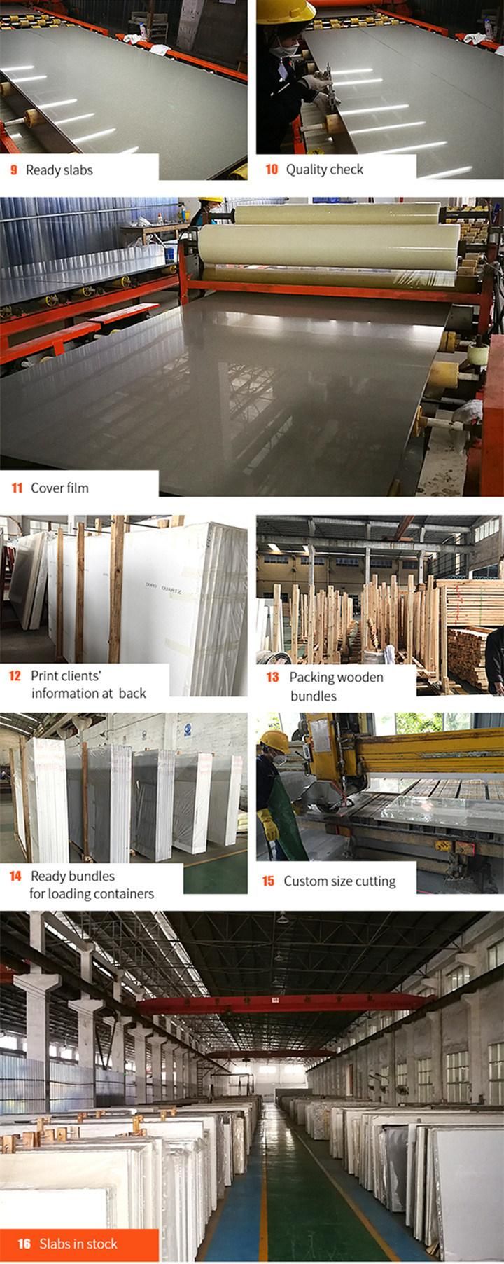 Diamond White Quartz Floor Tile 800*800mm, 600*600mm, 500*500mm, 400*400mm