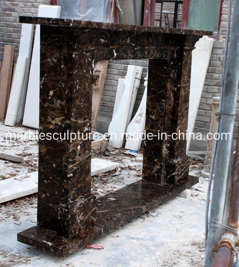 Factory Price Simple Style Natural Stone Marble Fireplace (SYMF-159)