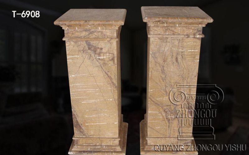 Indoor Stone Square Columns with Simple Design