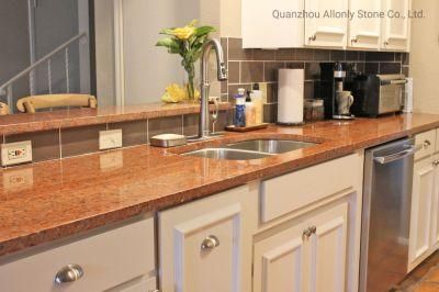 Red Dragon Granite Kitchen Islands and Countertops with Backsplash